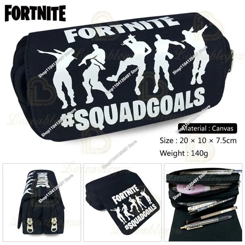 New Fortnite Pencil Case Cartoon Figure Printed Pencil Bags Cute Pencil Cases Boys School Supplies Children Birthday Gifts