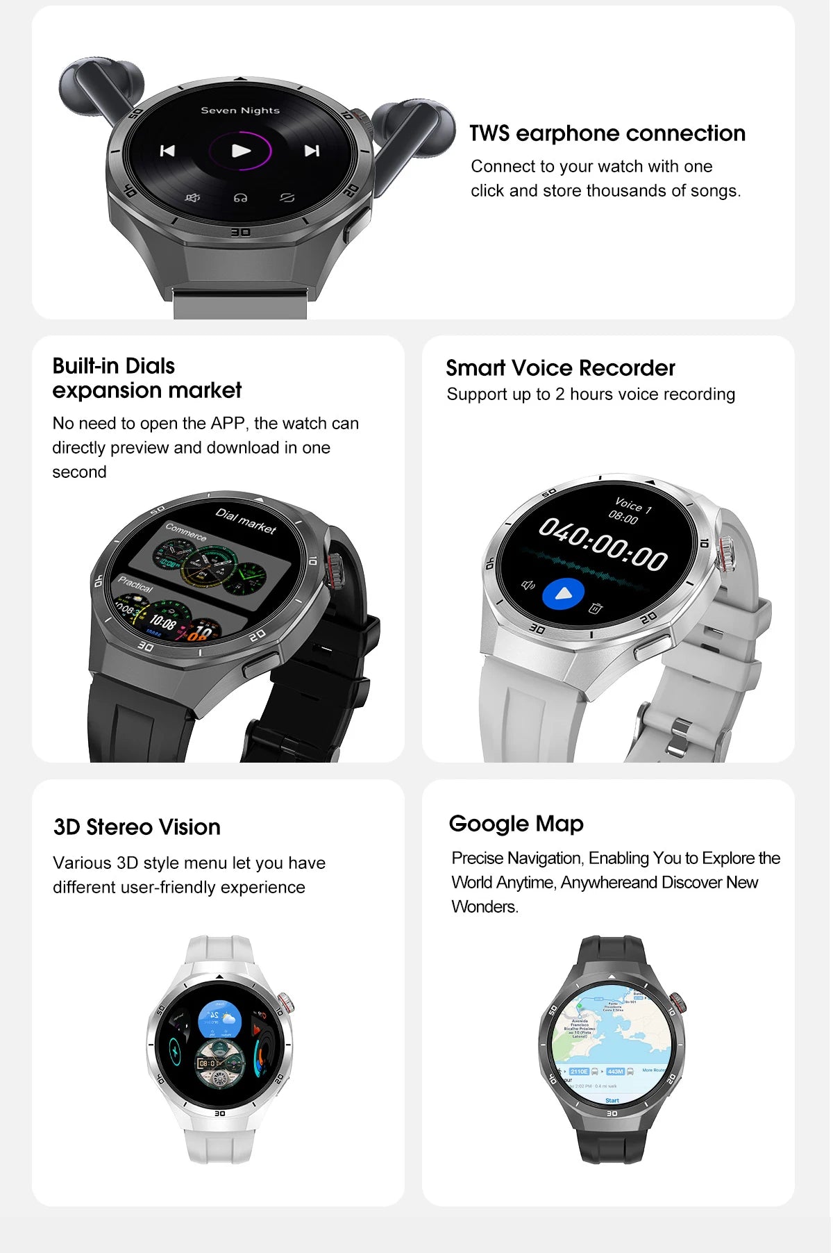2026 New Watch 5 Pro Genuine Smart Watch GPS Map Navigation NFC Call 32GB memory Clock Built-in Video Music playback Smart Watch