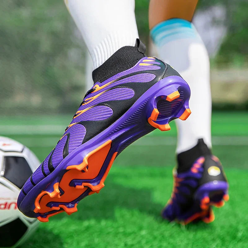 Herren-Fußballschuhe Sport FG/TF Outdoor-Fußballschuhe Training Jungen Wettkampf rutschfest mit langen Stollen Hallen-Futsal bequem