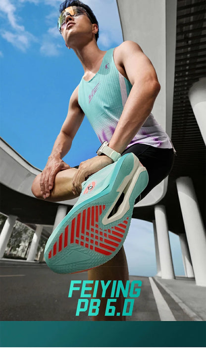 QIAODAN Feiying PB6.0 Marathon- en hardloopschoenen voor heren met koolstofplaat over de volledige zool, lichtgewicht sportschoenen QDB023261299