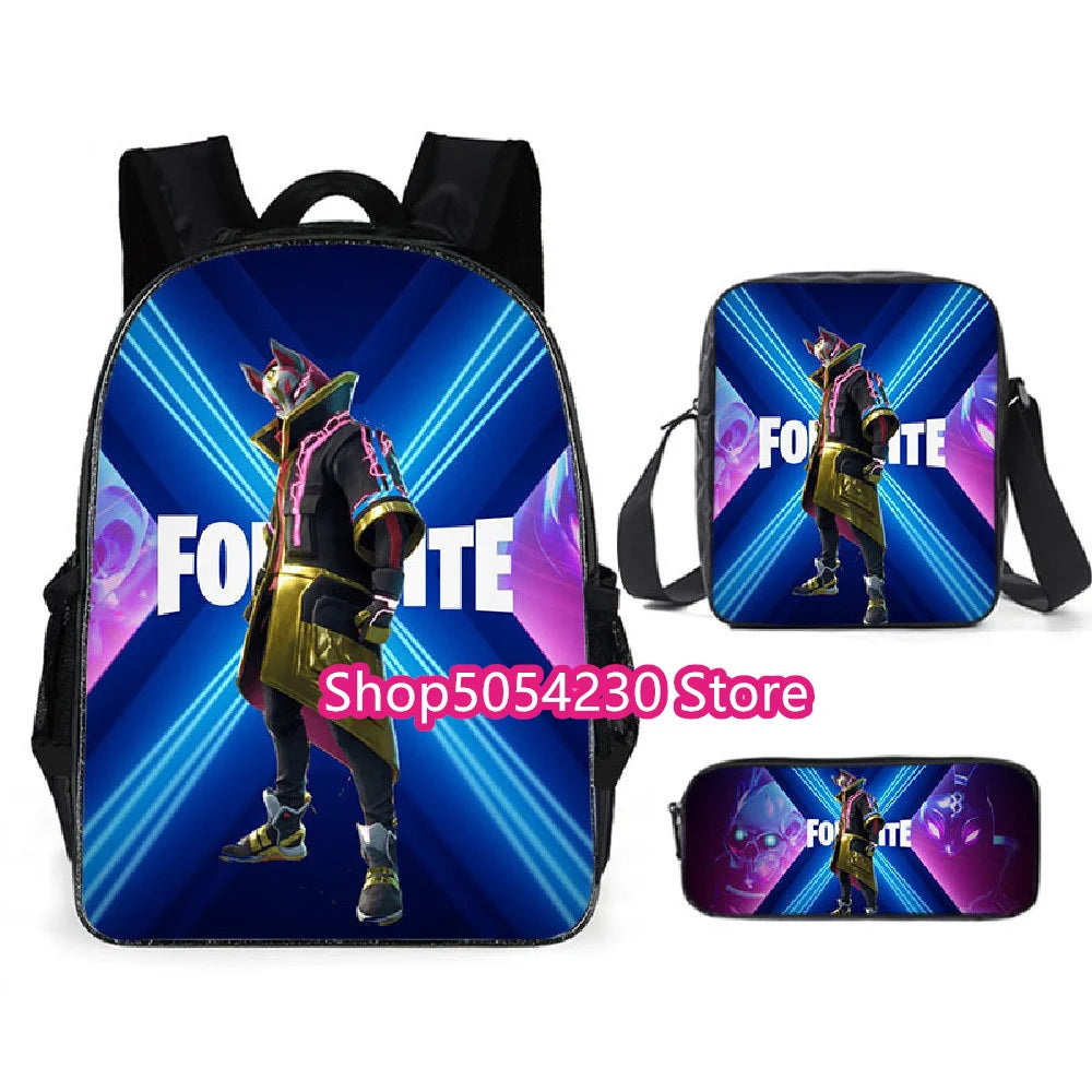 Fortnited 3-teiliges Rucksack-Set für Jungen – Victory Game, 16 Zoll, wasserabweisender Vorschul-Rucksack, cooler Grundschulrucksack