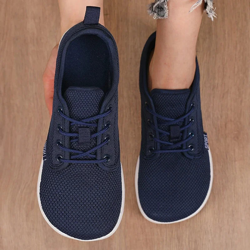 Pantofi fără toc pentru femei, din plasă moale, potriviți pentru călătorii, cu talpă lată, ușori, cu susținere, pantofi sport pentru fitness și timp liber pentru bărbați