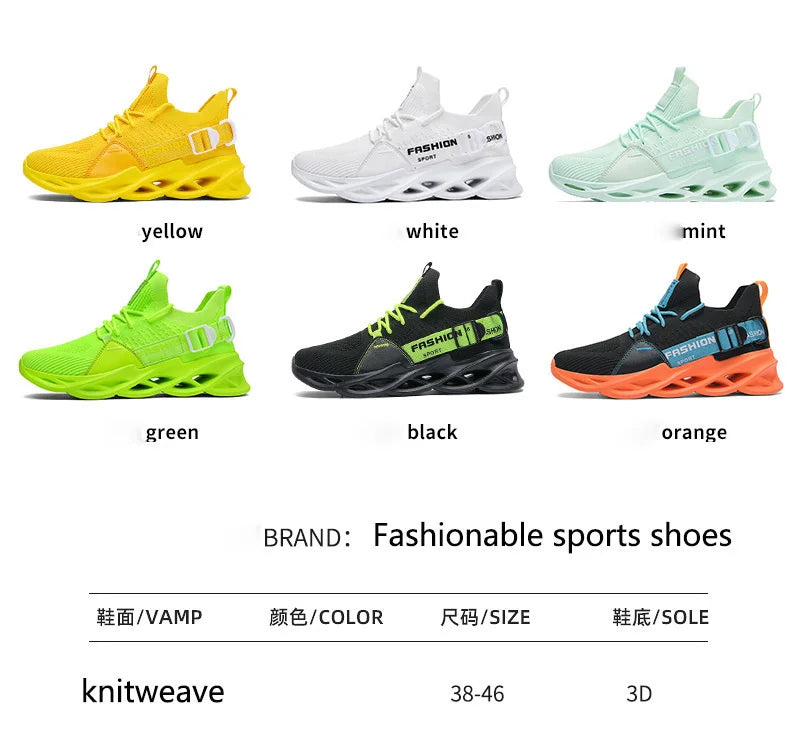 Men's Breathable Fashion Mesh Running Shoes High Quality Unisex Lightweight Tennis Athletic Sneakers 2023