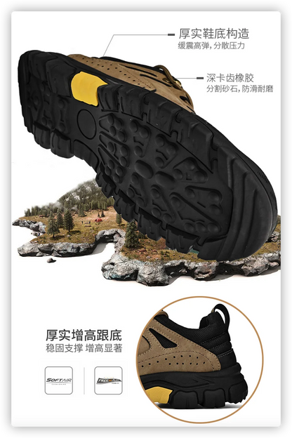HIKEUP Comode scarpe da trekking da uomo, scarpe da uomo impermeabili con suola in gomma, scarpe da escursionismo resistenti all’usura e antiscivolo
