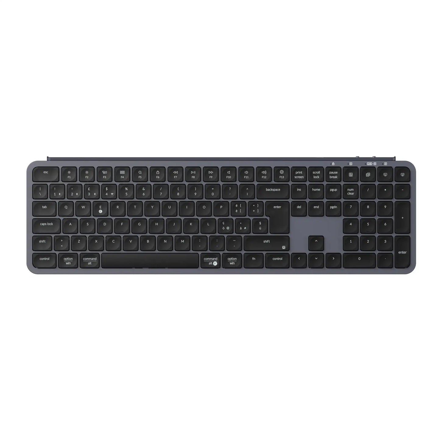 Teclado inalámbrico ultrafino Keychron B6 Pro con distribución ISO, tamaño completo, portátil y ligero, conexiones 2.4GHz y Bluetooth