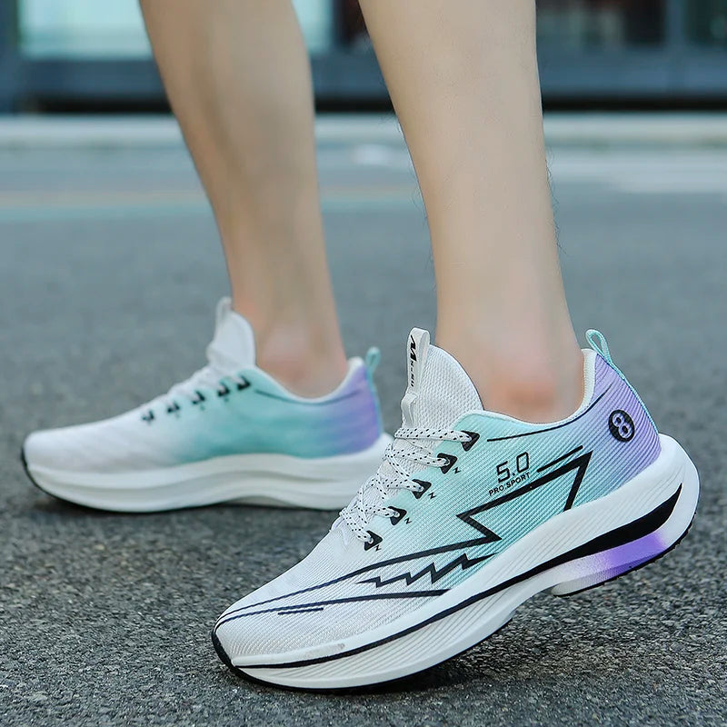 Men's Sports Running Shoes, Casual Marathon, Lightweight, Comfortable Women's Athletic Non-Slip Walking Sneakers, Outdoor Couple Shoes
