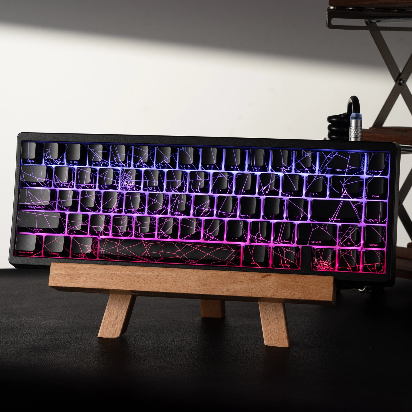 XVX Spider Web Keyboard M67 JadeStone With IMD-Tech Keycaps Tri-Mode Connection Custom RGB Backlight Keyboard 60%
