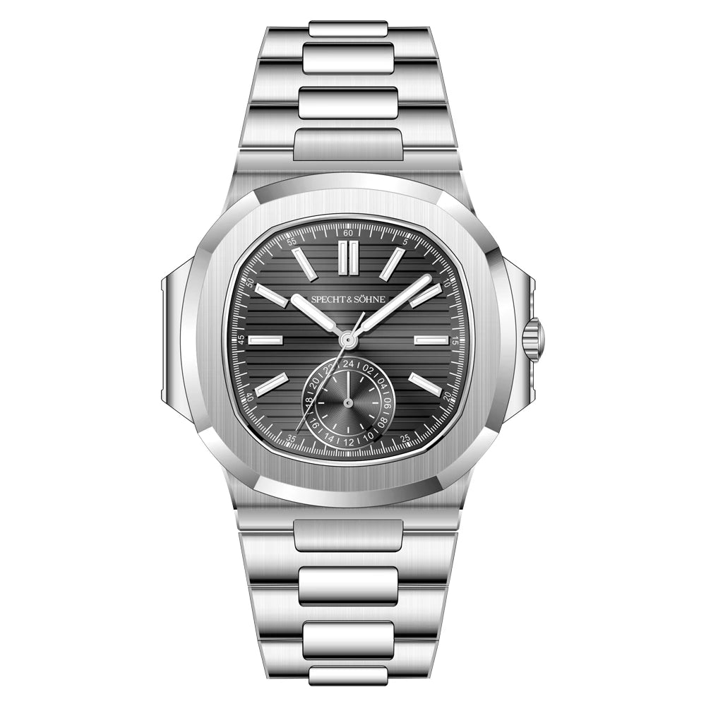 Relógio masculino ultrafino Specht & Söhne New Classic 40.8MM, movimento Japan VH60, vidro de safira, relógio desportivo 5980, resistente à água 50M