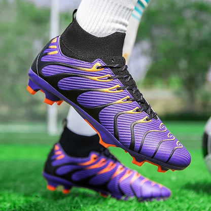 Herren-Fußballschuhe Sport FG/TF Outdoor-Fußballschuhe Training Jungen Wettkampf rutschfest mit langen Stollen Hallen-Futsal bequem
