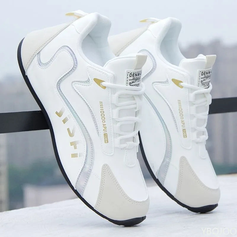 Zapatos casuales para hombre de talla grande, para primavera y otoño, con suela gruesa para aumentar la altura; tendencia de nicho; versátiles; zapatos deportivos planos para hombre