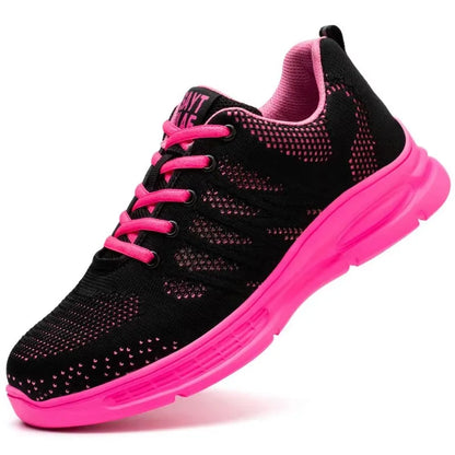 Chaussures de travail roses pour femmes, baskets de travail à bout en acier, chaussures de sécurité Anti-écrasement et Anti-perforation, chaussures de protection pour hommes et femmes, nouvelle collection 2026