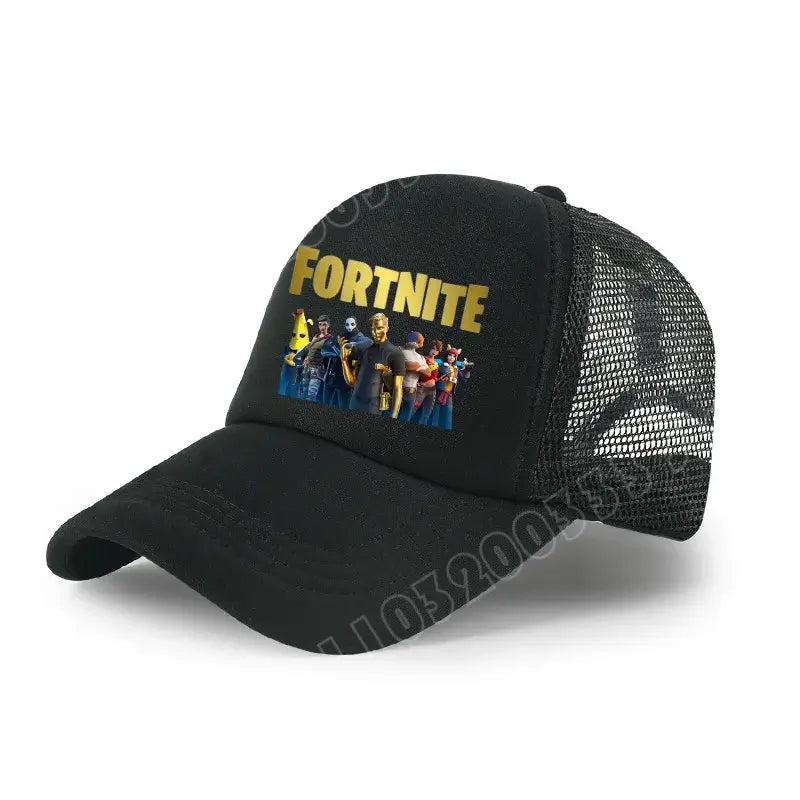 Fortnite Baseball Cap Cartoon Game Printed Hat Kids Summer Breathable Mesh Hat Adjustable Peaked Cap Children’s Birthday Gift