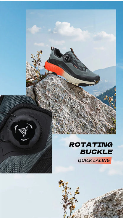 HUMTTO Men's Breathable Hiking Sneakers Non-slip Casual Running Shoes Outdoor Climbing Sneakers Designer Trekking Boots