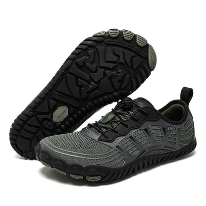 HOBIBEAR Sneaker unisex a punta larga, stile barefoot, antiscivolo, scarpe sportive da esterno con fascia elastica, sneakers da spiaggia
