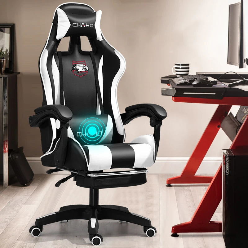 Joylive WCG High-quality Leather Computer Gaming Chair Cafe Racing Chair for Office and Game Room