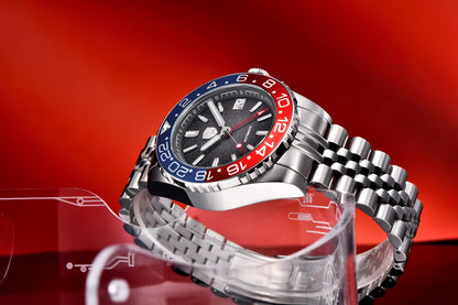 2026 RollsTimi New Men's Watches Luxury GMT Automatic Watch For Men Mechanical Wristwatch AR Sapphire Mirror Luminous Clock NH34