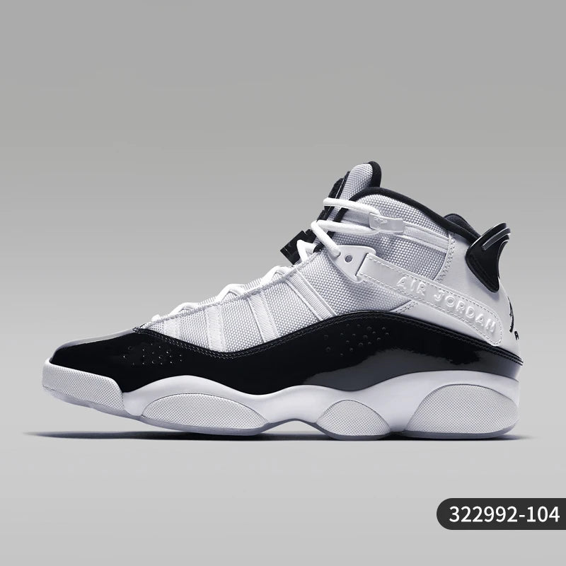 Nike Official Genuine JORDAN 6 RINGS Men's Sports Shock Absorption Basketball Shoes 322992-104