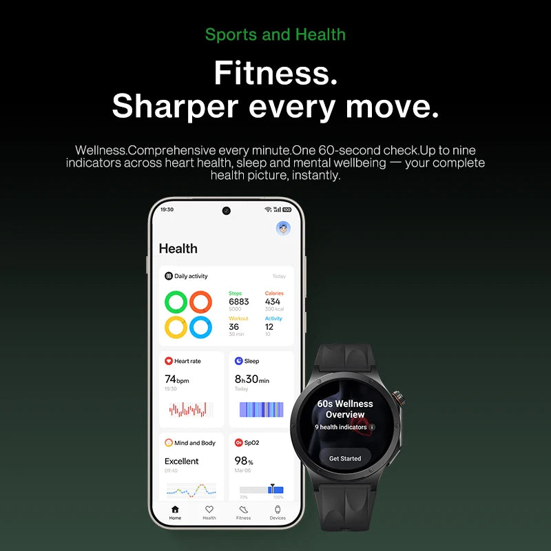 Global version OnePlus Watch 4 Smartwatch 1.5 inches Wear OS by Google Snapdragon W5 up to 16 days Google Wallet Chat with Google Gemini
