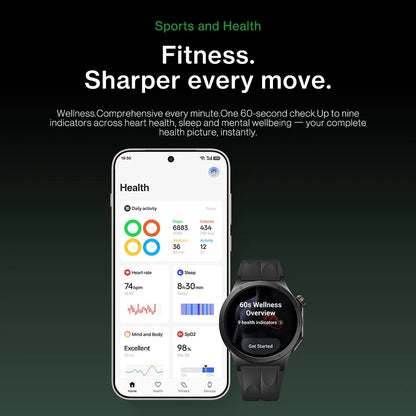 Global version OnePlus Watch 4 Smartwatch 1.5 inches Wear OS by Google Snapdragon W5 up to 16 days Google Wallet Chat with Google Gemini