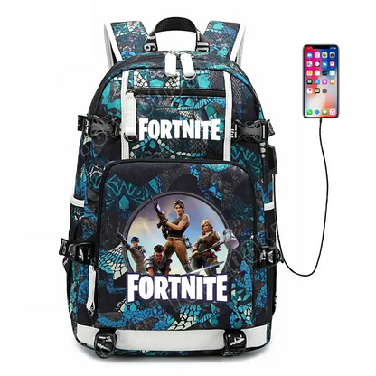 Fortnite Game Print Student Backpack Boys Girls Large Capacity School Bag Waterproof Lightweight Durable Bookbag Birthday Gift