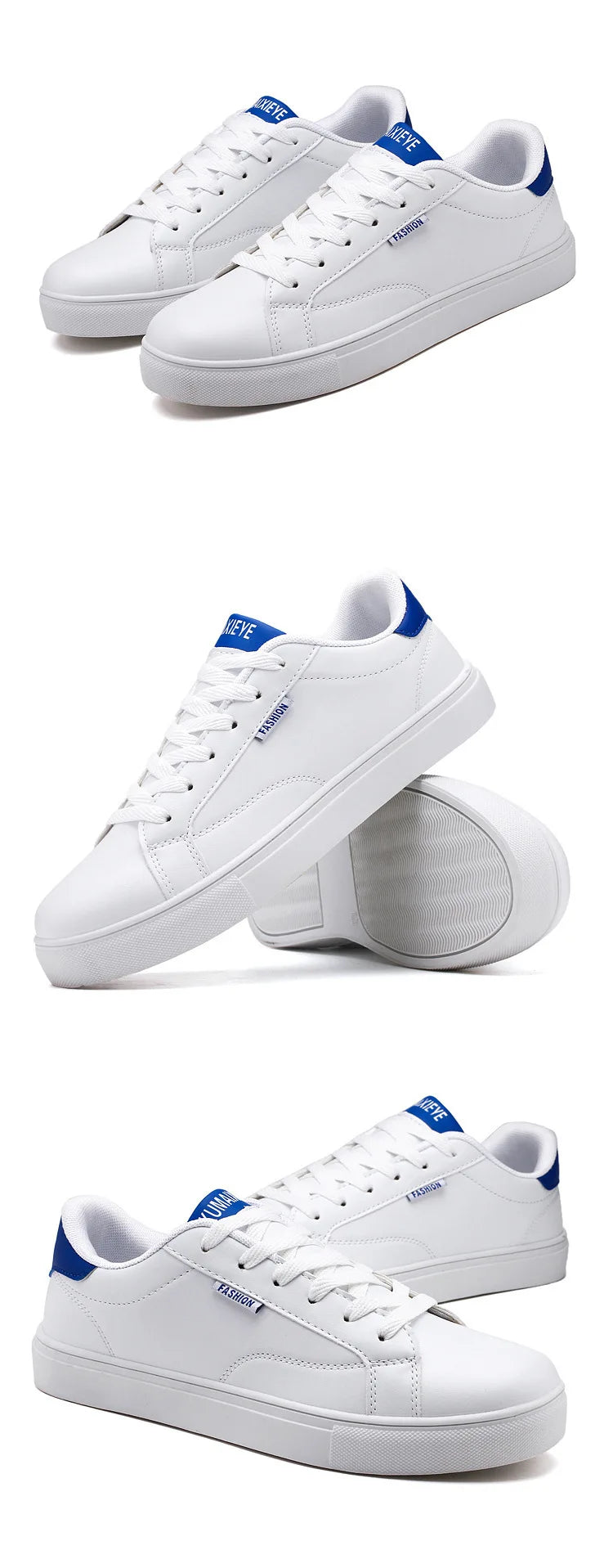 Men's Casual Skateboarding Shoes White Shoes Outdoors Leisure Sneakers Breathable Walking Shoes Flat Shoes Chaussure Homme 39-48