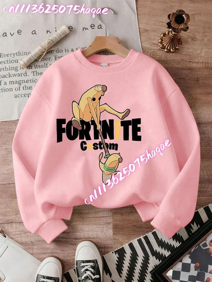 2026 Fortnites Kids Hooded Coats Anime Fortress Night Sweatshirts Game Spring Autumn Hoodies Sportwear Children Clothes Gift