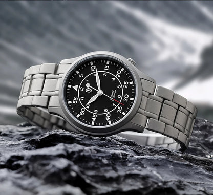 BERNY Titanium Men Quartz Watch AR Coating Sapphire Fashion Wristwatch Luminous VH31 Ultra-thin Wristwatch Waterproof 5ATM Watch