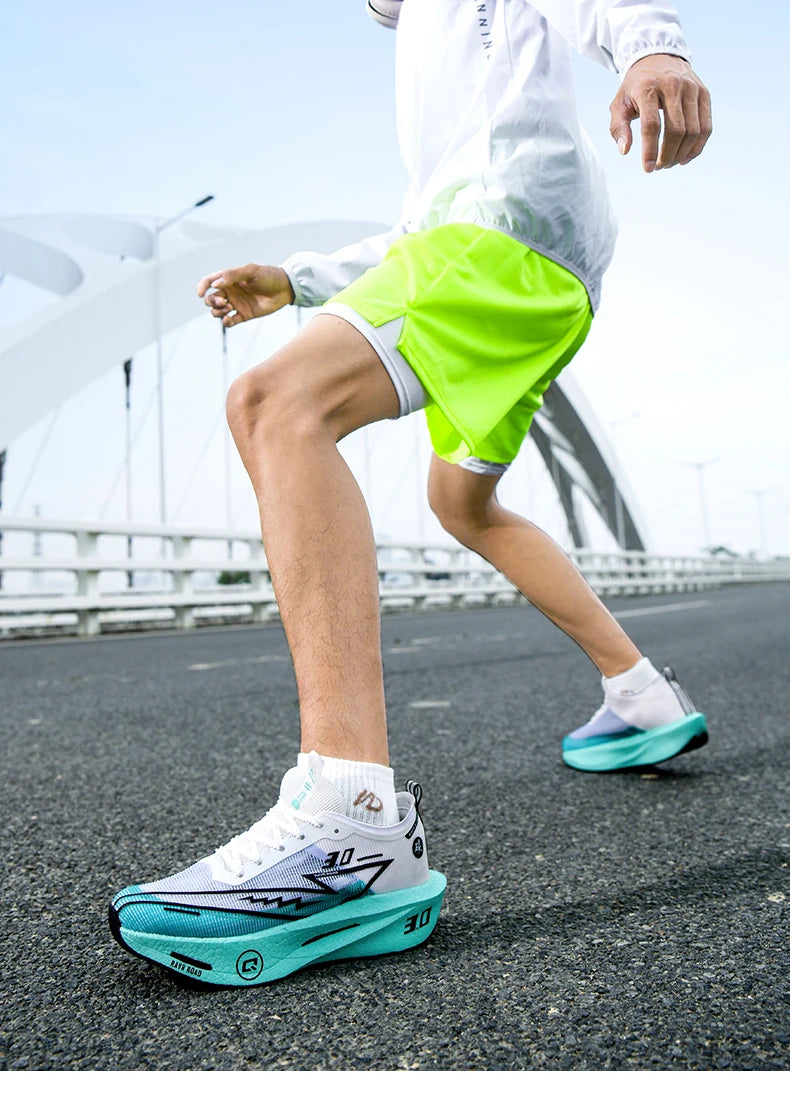 Zapatillas de running especializadas con placa de carbono para maratón, deportivas para hombre y mujer, transpirables, ligeras, cómodas y antideslizantes