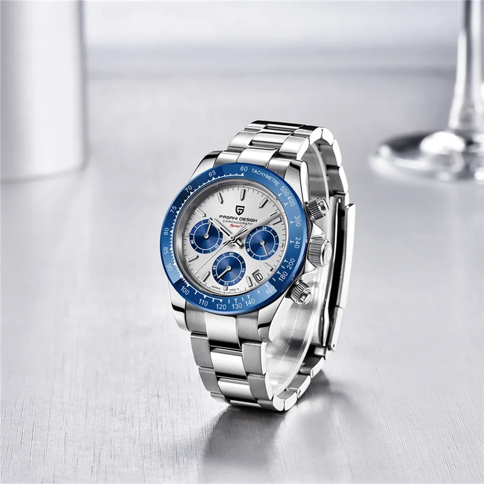 Neue PAGANI DESIGN PD1644 Luxus-Quarzuhr für Herren mit automatischem Datum, sportliche Armbanduhr, 100m wasserdicht, Chronograph, Herrengeschenk