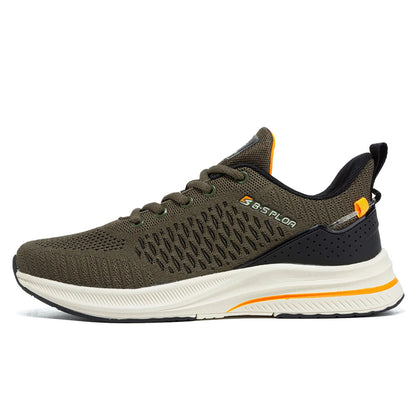 Baasploa Lightweight Running Shoes for Men, Comfortable Men’s Designer Mesh Casual Sneakers, Lace-Up Male Outdoor Sports Tennis Shoes