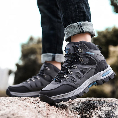 Botas de montaña impermeables para exterior, para hombre y mujer, para primavera y otoño, resistentes al desgaste, para deportes de montaña y caza.