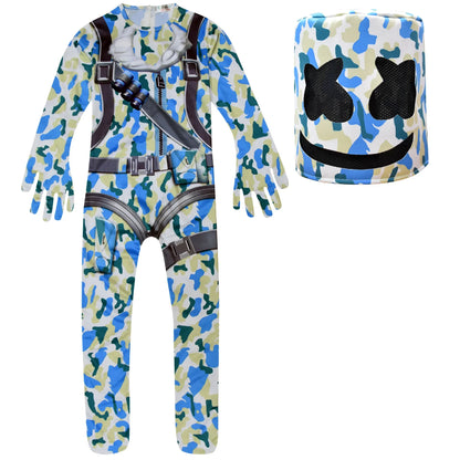 ❤★❤DJ Guerrilla Warfare Costumes Jumpsuits Kids Clown Cosplay Clothes Halloween Christmas Costume Party Game Cos Fortnite Co★♥★
