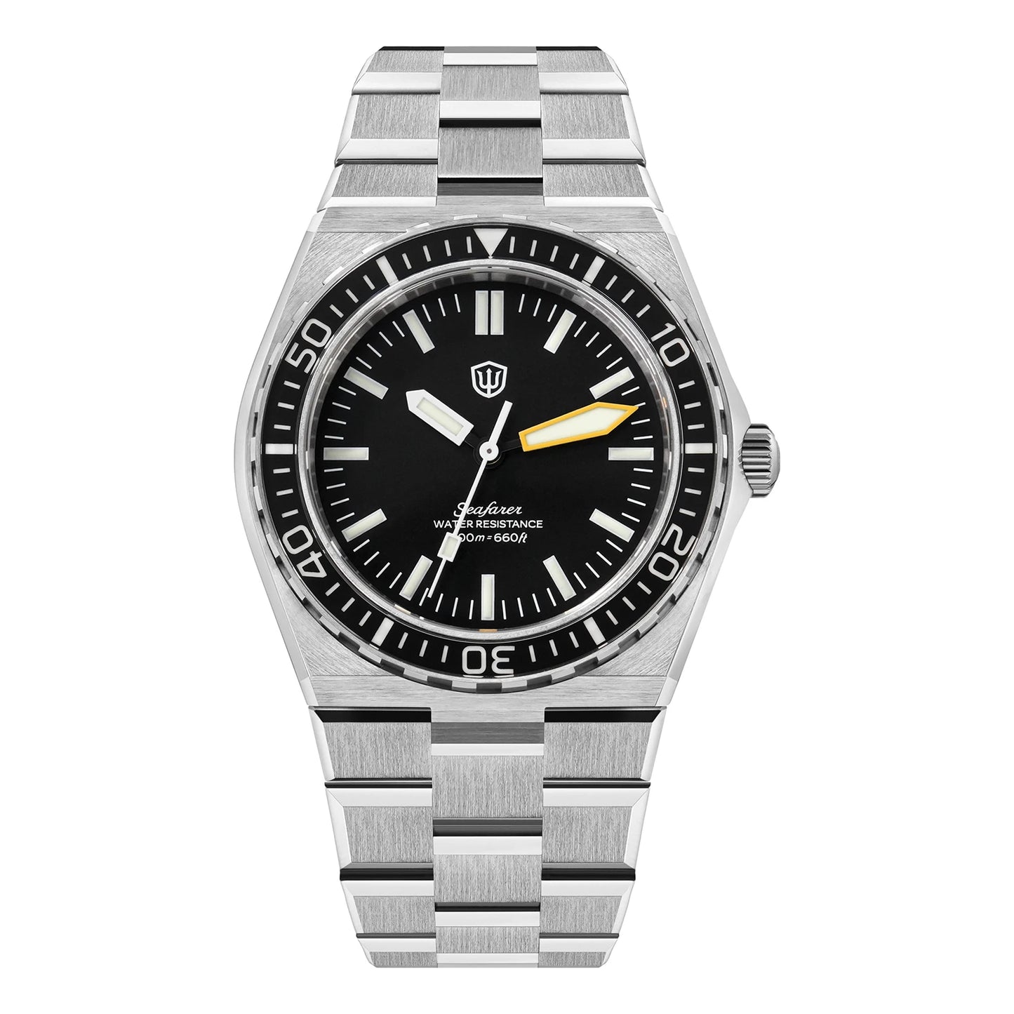 Watchdives WD0017 41mm Men Watch Ronda 515 VH31 Sweep Second Quartz Watches Sapphire Crystal 200M Waterproof Stainless Steel