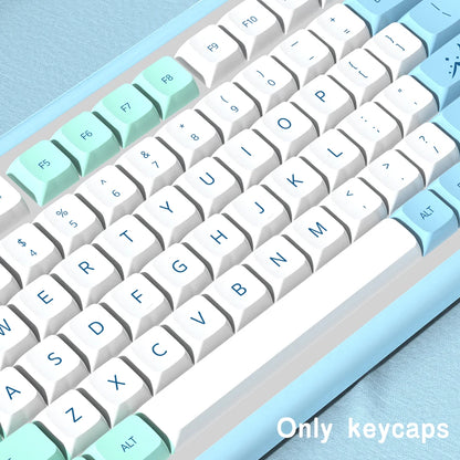 Keycaps Iceberg perfil XDA, brasileiro, coreano, japonês, russo, espanhol e francês, tecla Enter ISO em PBT para teclado mecânico GK61