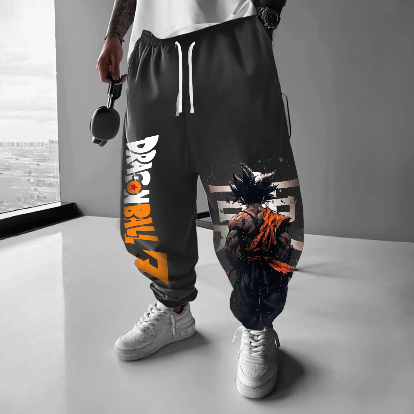 2026Trendy Men's Summrt Sweatpants Japanese Anime Dragon Ball Z Majin Buu Graphic Pants Harajuku Y2k Streetwear Outdoor Leggings