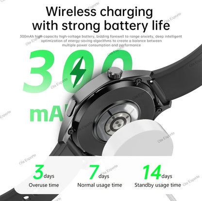 2025 GPS Smartwatch for Men  HD AMOLED Display, Bluetooth Calling, Heart Rate Monitor, GPS Motion Tracking & Waterproof Design