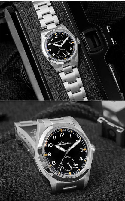 Orologio da uomo ADDIESDIVE 36mm al quarzo VH60, luminoso BGW9, vetro bombato, impermeabile 10Bar, in acciaio inossidabile