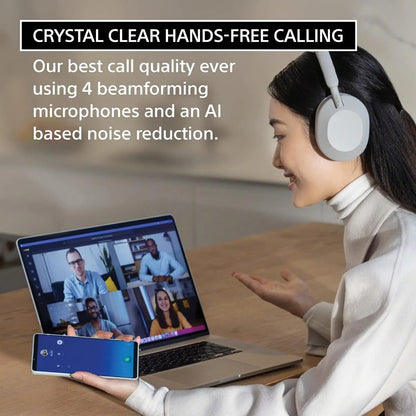 Cuffie wireless Sony WH-1000XM5 con cancellazione del rumore – Headset HiFi over-ear premium Bluetooth 5.2 con driver da 30mm, microfono e lunga durata della batteria