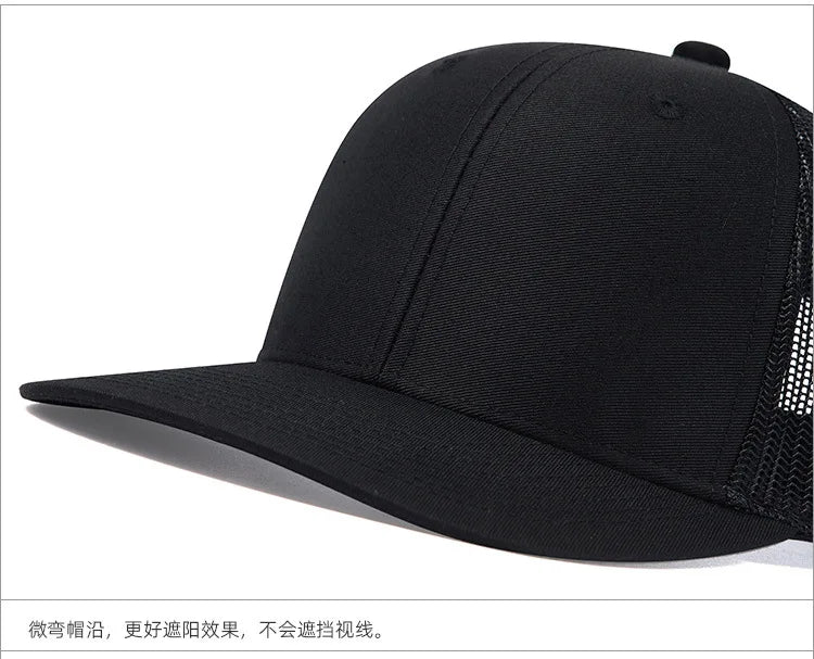 High Quality Mesh Baseball Cap Women Men Summer Cotton Breathable Sunhat Unisex Adjustable Snapback Trucker Hats Male Female