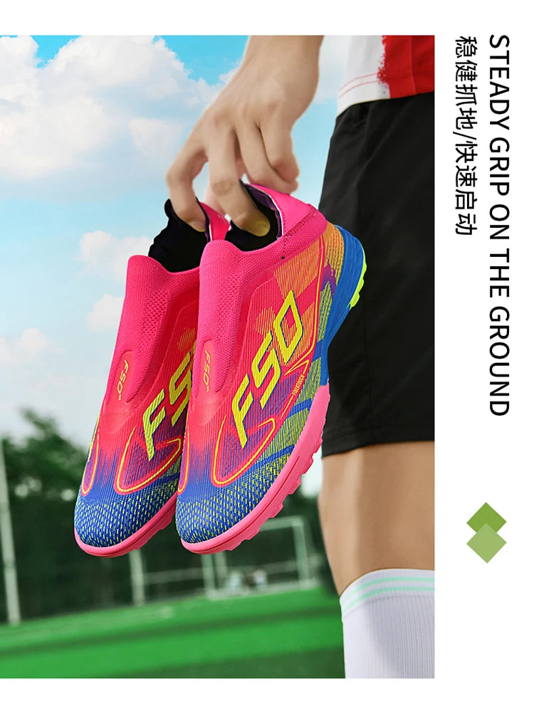 Men Soccer Shoes Professional Football Boots Cleats Ultralight Breathable Non-Slip Grass Training Athletic Match Sports Sneakers