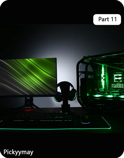 Velká RGB herní podložka pod myš, LED podložka pod myš pro hráče, podložka na stůl k PC, RGB podložka pod klávesnici XXL 90x40cm