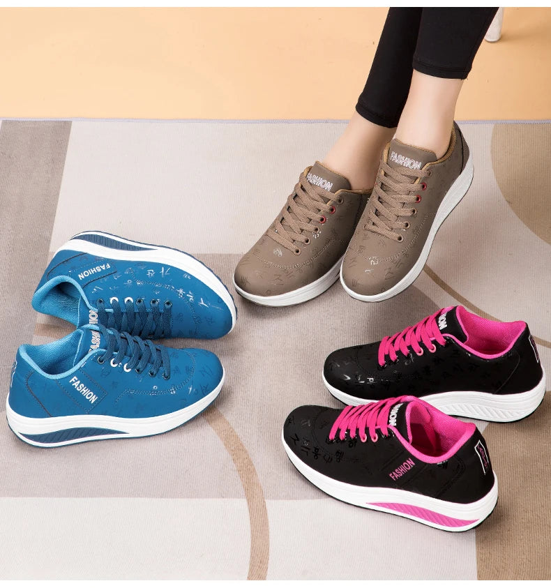 Adidași pentru femei, pantofi vulcanizați la modă pentru femei, pantofi fără toc pentru femei, pantofi de mers pe jos cu platformă, mărimi mari, Zapatillas Mujer