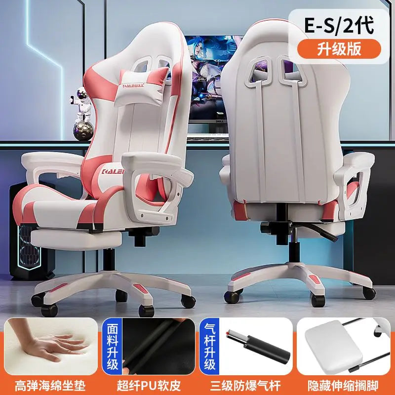Ergonomic Gaming Chair Racing Style Computer Chair with Adjustable Armrests, Reclining Office Chair, E-Sports Chair for Home & Office