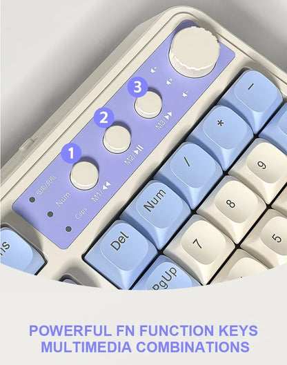 AULA S99 Keyboard 3-Mode Wireless Bluetooth Wired RGB Ergonomic 99Key Typing Mute Gaming Keyboard Custom PC Accessories Gifts