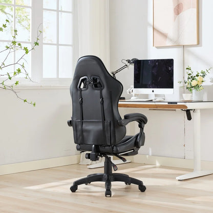 Ergonomic Gaming Chair 360° Reclining Office Chair with Footrest, Adjustable Height Racing Chair with Lumbar Support and Headrest