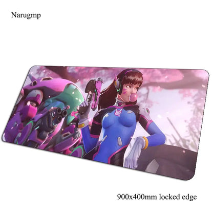 Tappetino mouse Overwatch regalo di compleanno, tappetino per computer 900x400x3mm, mousepad gaming grande, tappetino per mouse e tastiera per giochi PC gamer da scrivania