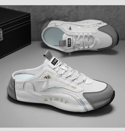 Grands chaussons pour hommes été respirant maille pantoufles mode chaussures décontractées à semelles souples pour hommes baskets légères Zapatos De Hombre