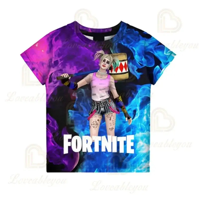 Fortnite Victory Game 3D T-shirt Baby Clothing Harajuku T-shirt Children Cute Kids Battle Royale Hero Tops Boys Girls