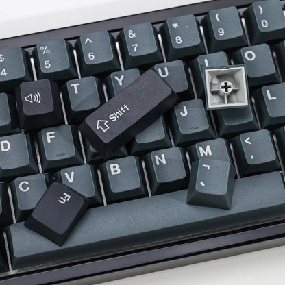 KBDiy 174 Tasten/Set PBT GMK Apollo Tastenkappen, Double-Shot, minimalistisches ISO-Cherry-Profil, für mechanische Gaming-Tastaturen, Tastenkappen für MX