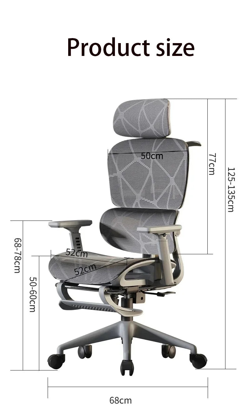 Electronic Gaming Computer Chair Adjustable Ergonomic Seat Back Support, Free Delivery Office Chair Wheelchair Furniture